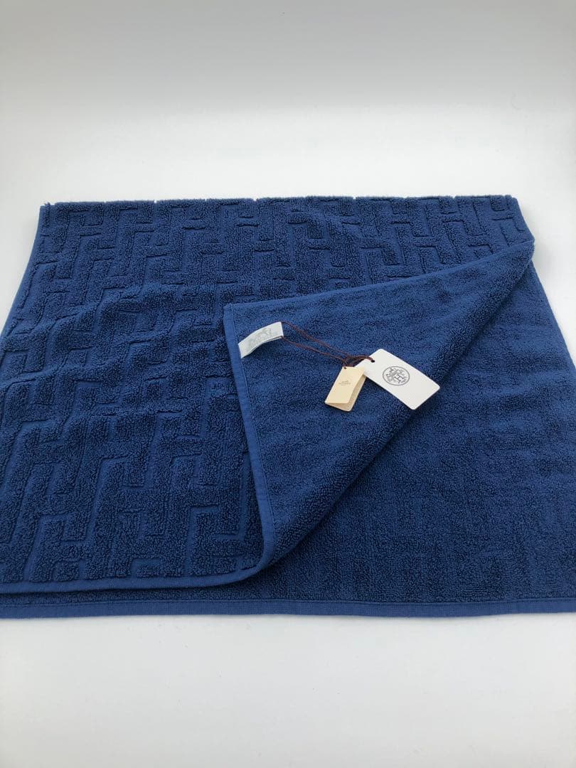 エルメスコットン ネイビーブルー バスタオルフェイスタオル