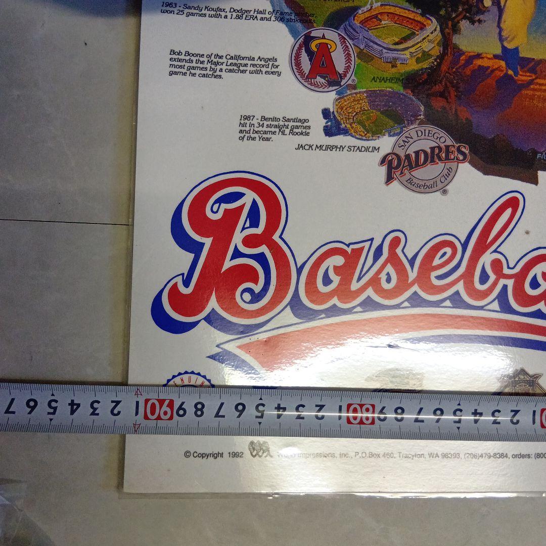 (176)Baseball Map Poster 1992年