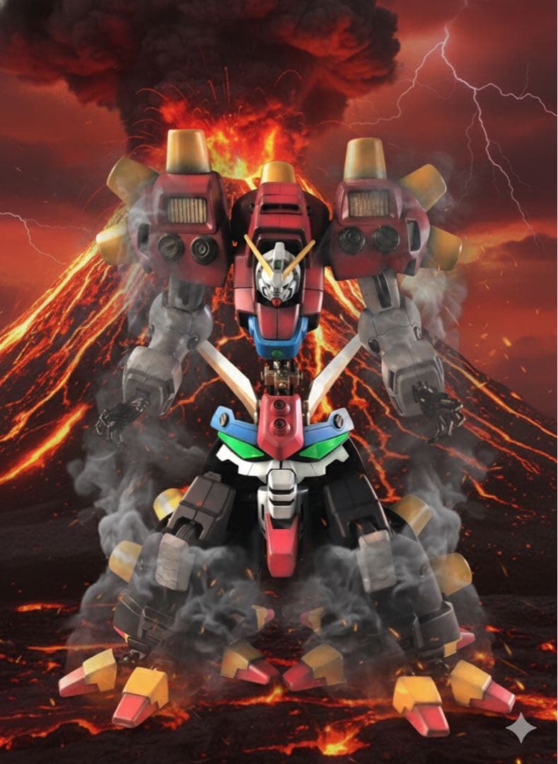 ガンプラ　バンダイ　デビルガンダム　旧キット　改造　全塗装　完成品【Gガンダム】