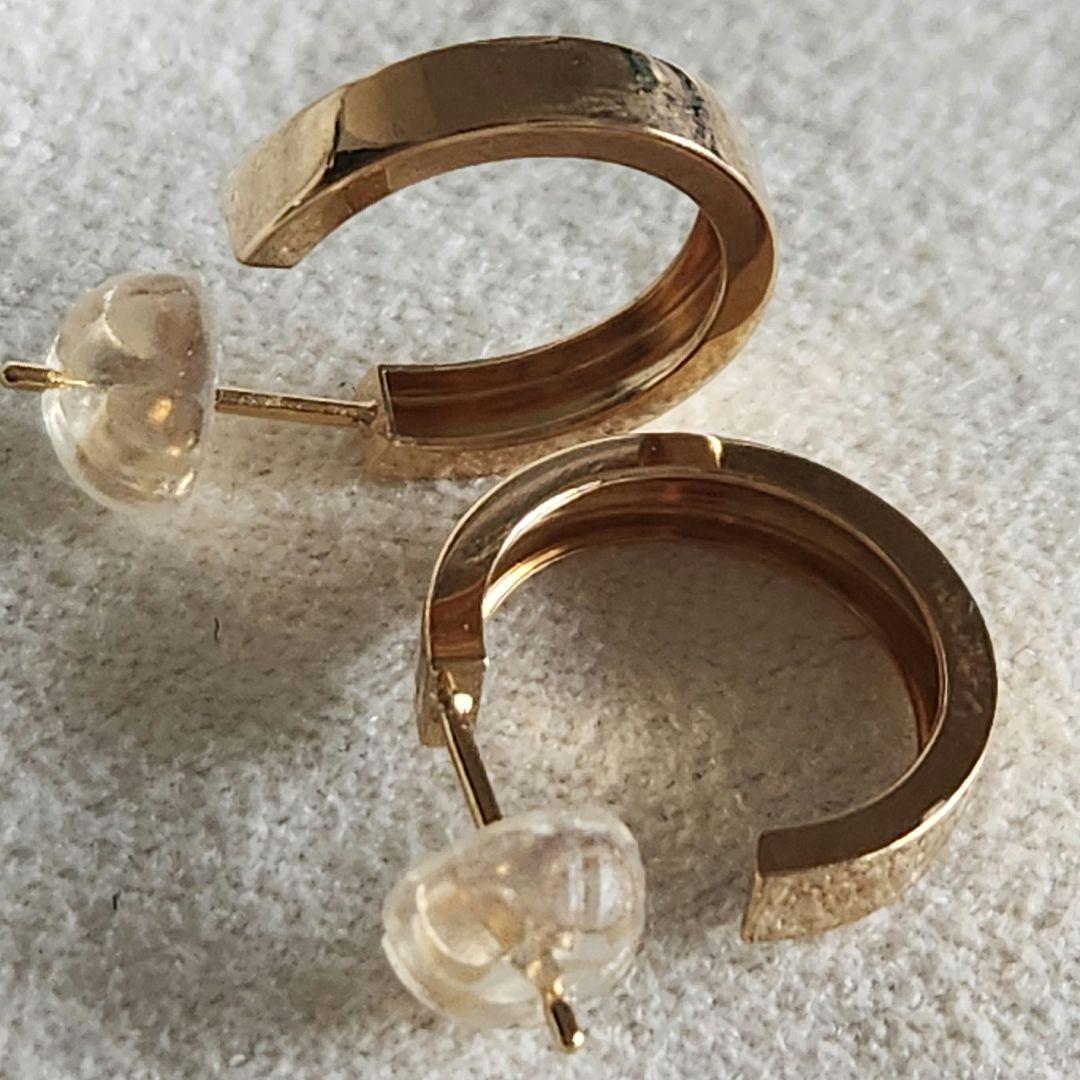 ラウンド♡ゴールド【テイクアップ】K18 K10 フープピアス☆アガット 好きも