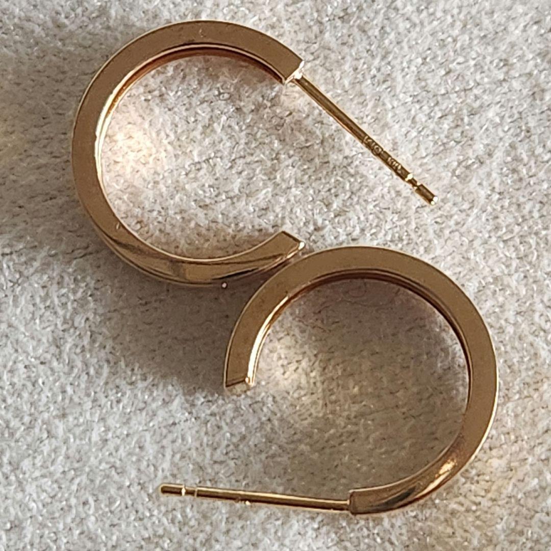 ラウンド♡ゴールド【テイクアップ】K18 K10 フープピアス☆アガット 好きも