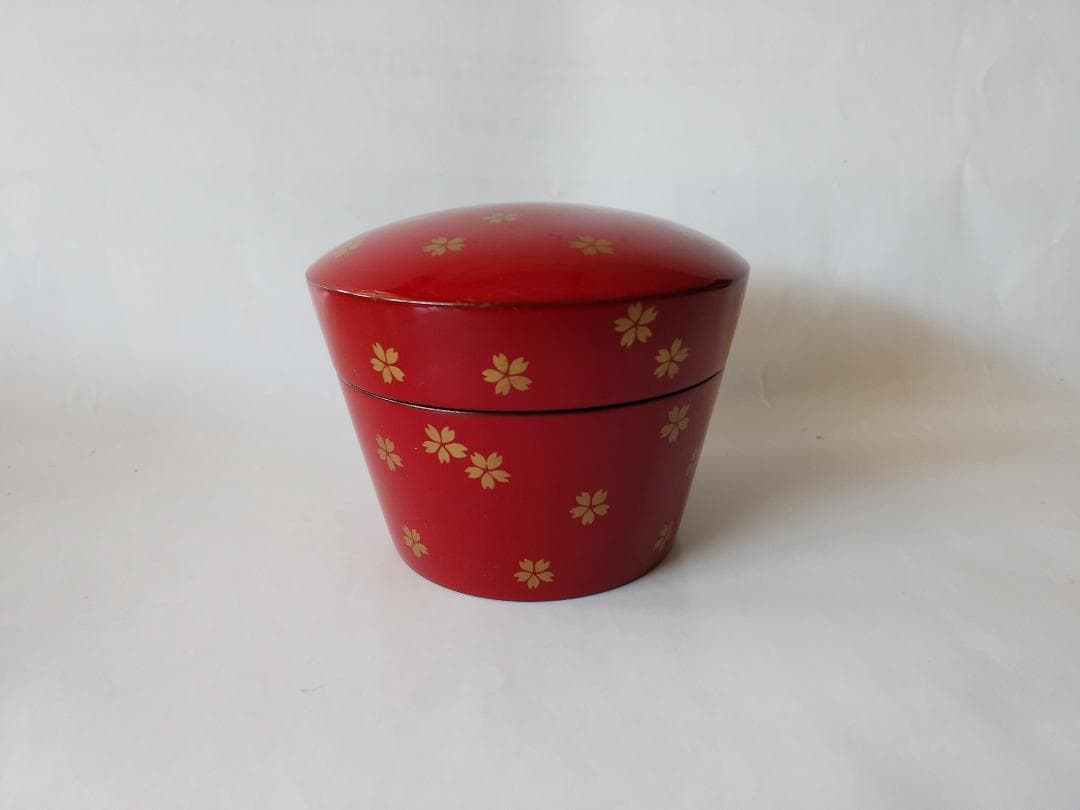 久世宗春 作『 桜に雉子蒔絵 』朱薬器 棗 共箱 漆器 漆芸 抹茶 茶道具 新品