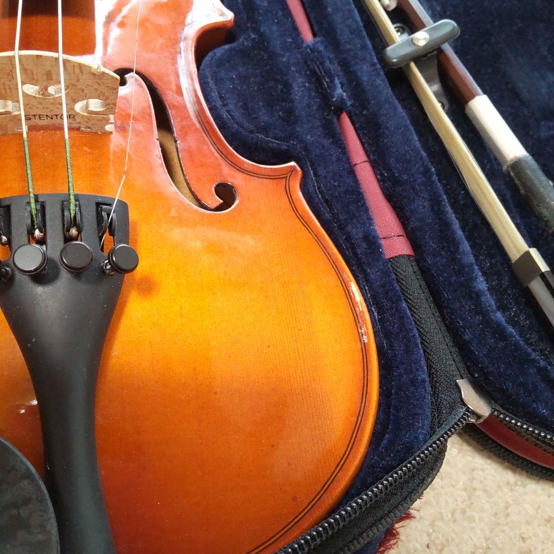 1/4ステンター バイオリン本体と弓、ケース付き
