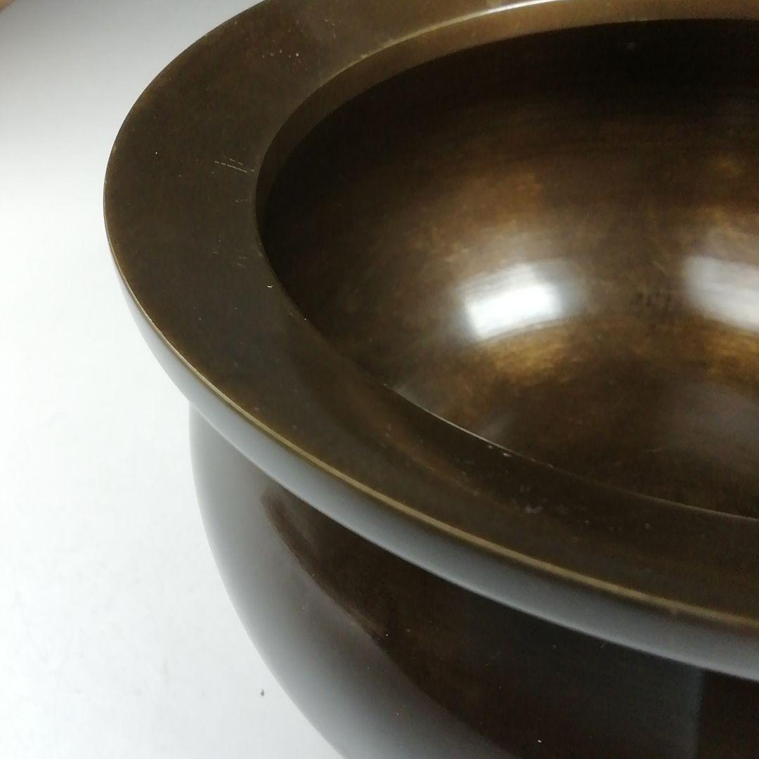 Ｗ３７　建水　『唐銅　不審庵伝来』『唐銅風炉師　黒瀬宗康』　共箱　茶道具