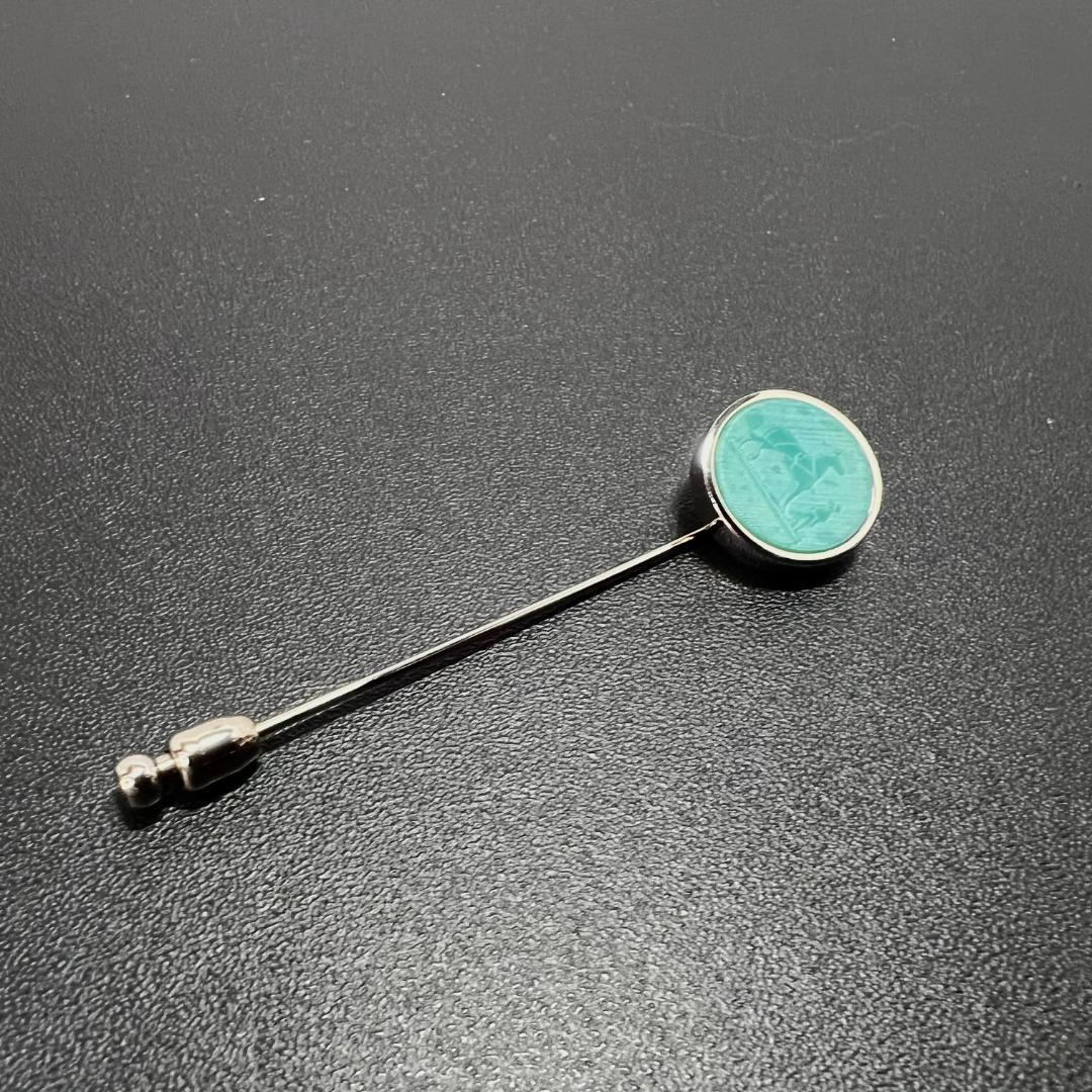 ✨正規品＆超美品‼️✨ エルメス コロゾ ピンブローチ ブルーホース