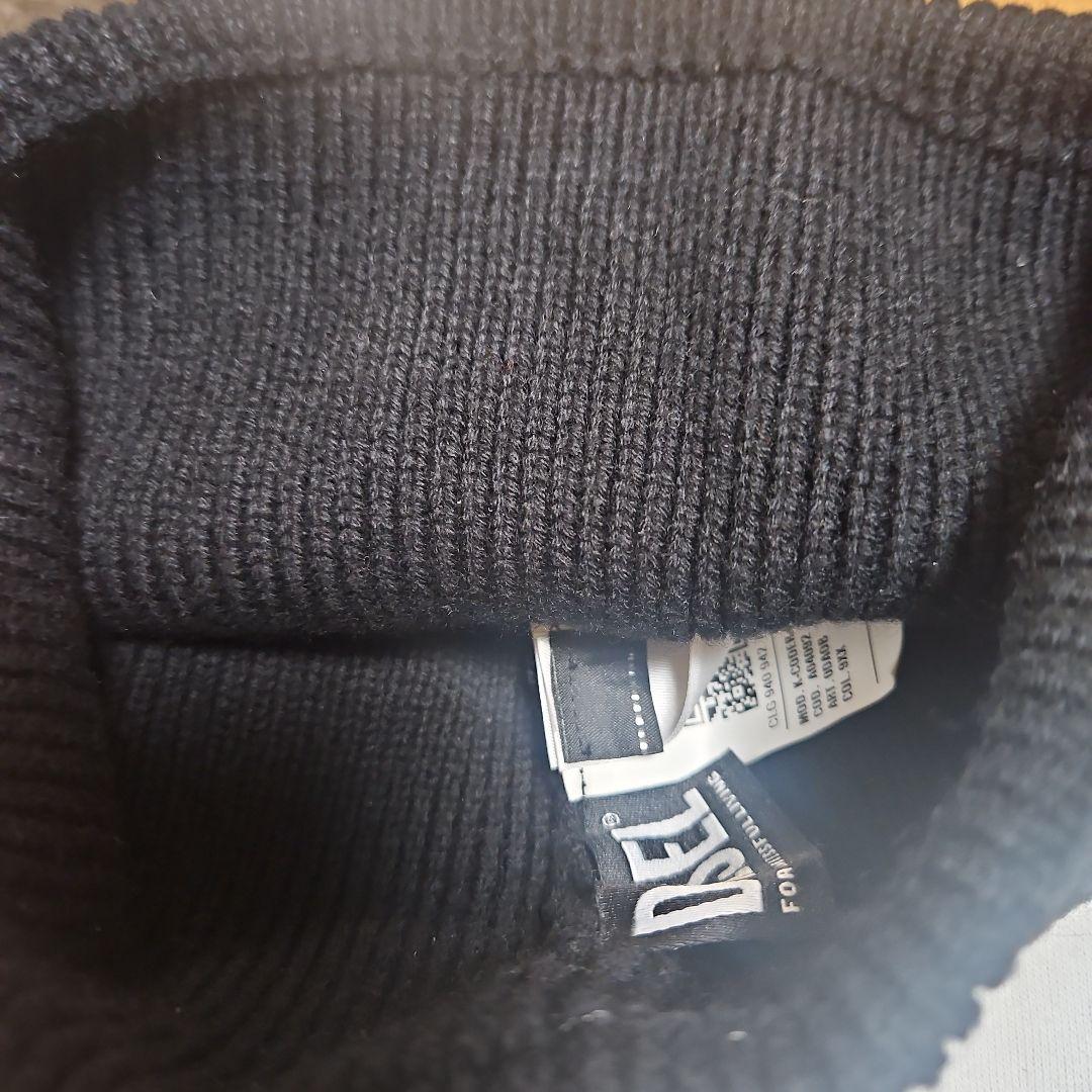 DIESEL diesel ニット帽 ビーニー 黒　ブラック