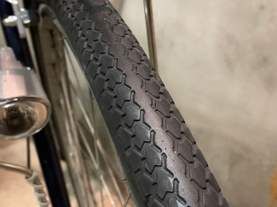 27インチ 紺色 内装3段 前カゴ付き【安心の整備付き】