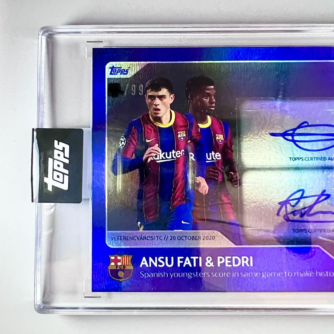 【直筆サイン!!限定99枚】ペドリ ＆ ファティ バルセロナ topps