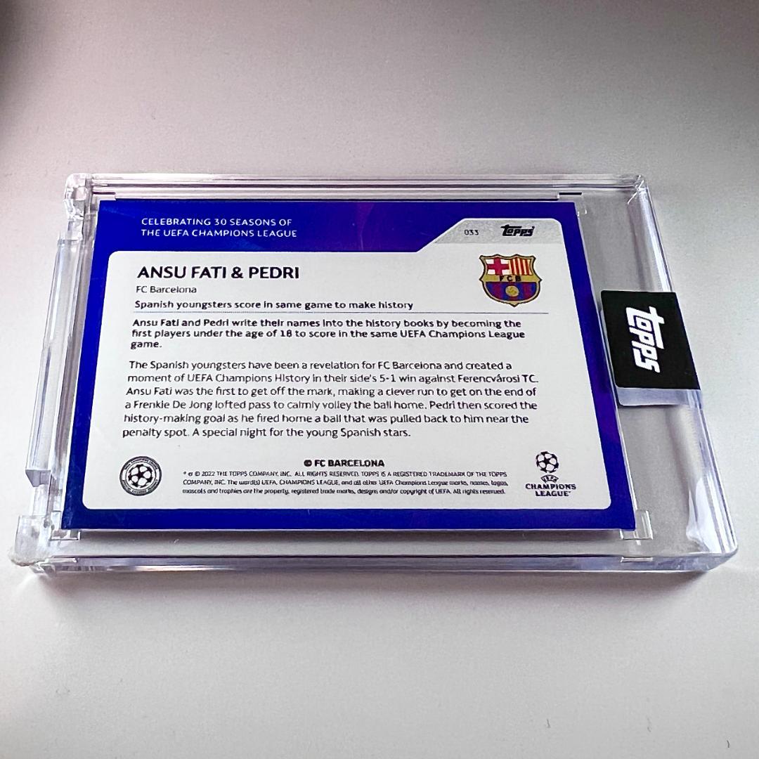 【直筆サイン!!限定99枚】ペドリ ＆ ファティ バルセロナ topps