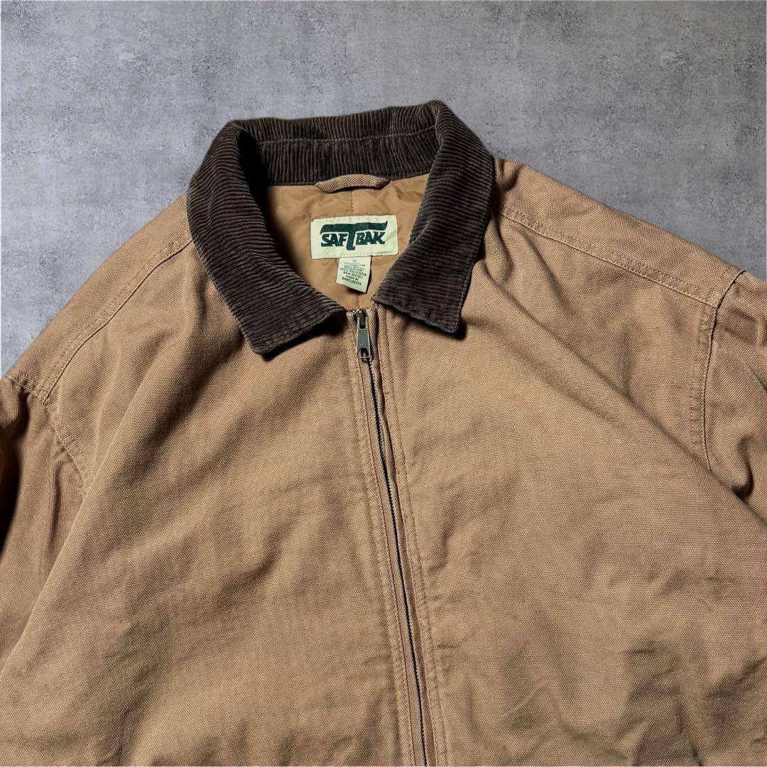 kan2186古着SAFTBAKダック地デトロイトジャケットソリッド中綿