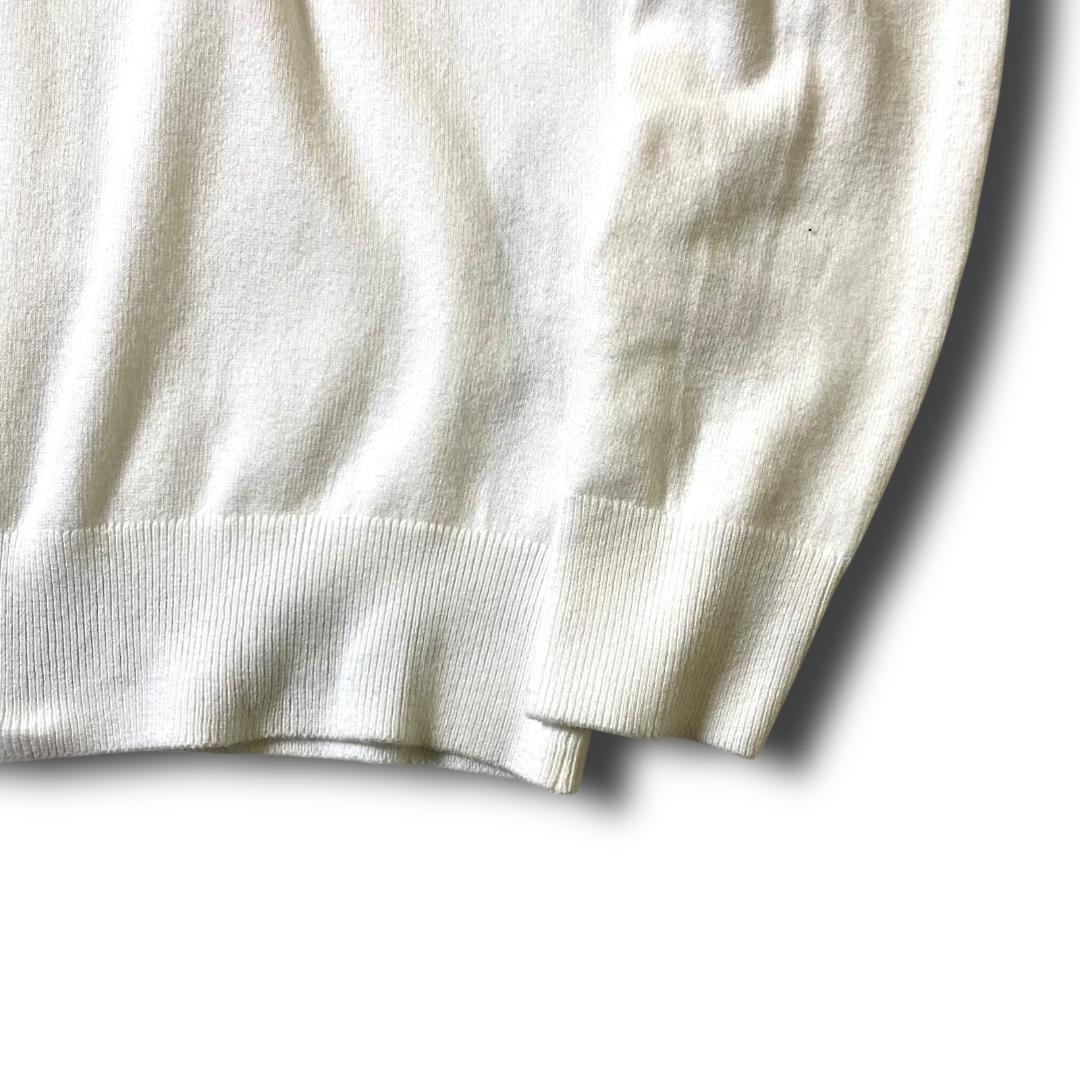 定価19800円 1 パーリーゲイツ ビッグロゴ タートルネック ニット 白