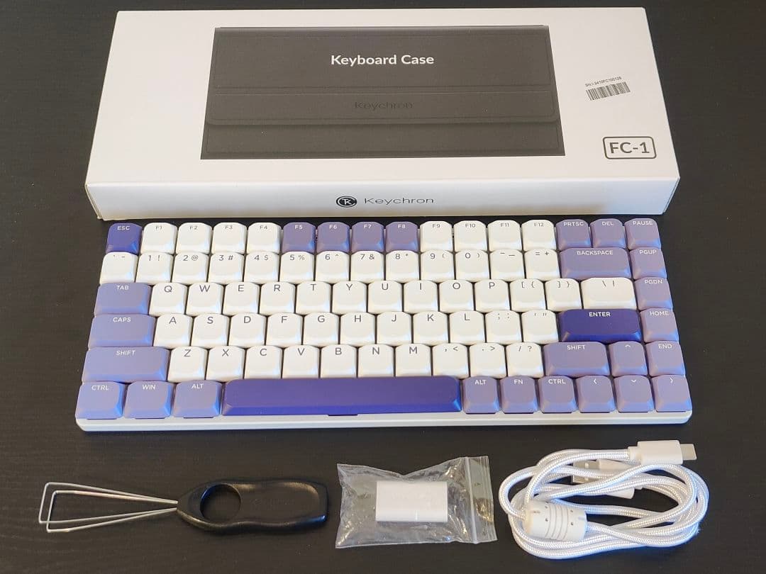 【訳あり】Keychron K3 MAX ホワイト 赤軸 US配列 ケース付