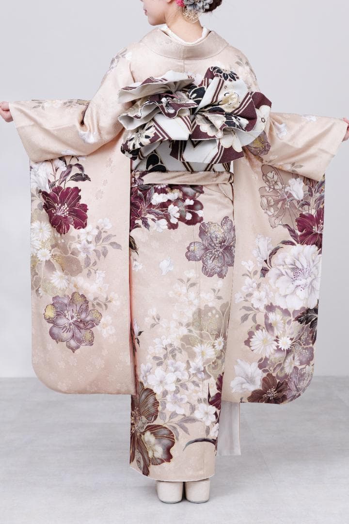 ≪美品≫正絹　振袖９点フルセット【805】【145cm~155cmの方用】