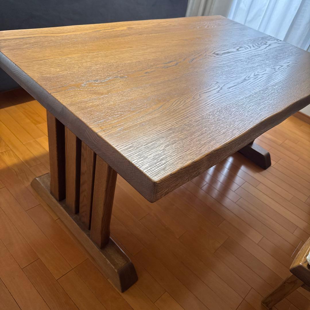 ダイニングテーブル　オーク無垢　一枚板