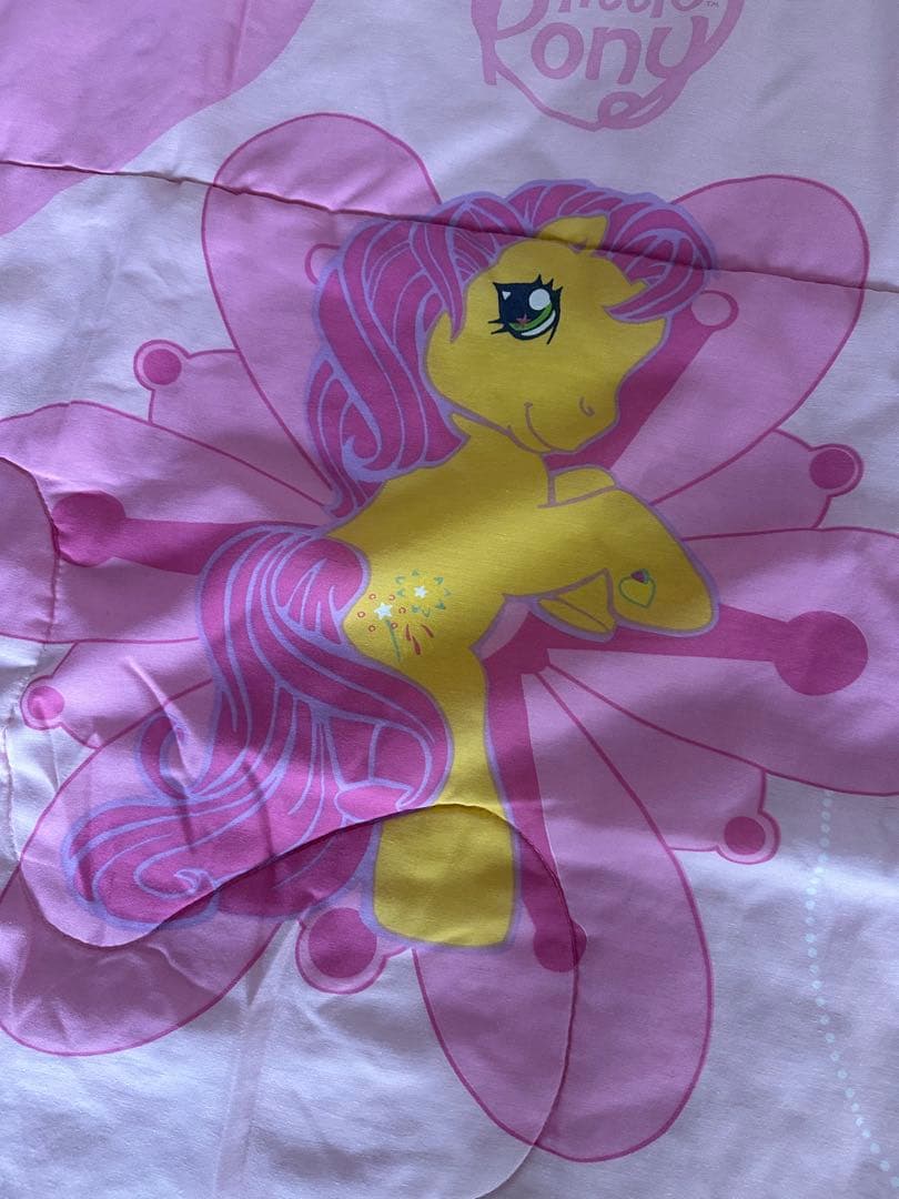 マイリトルポニーふとん　ヴィンテージ USAブランケット　ケアベア　ナイルパーチ