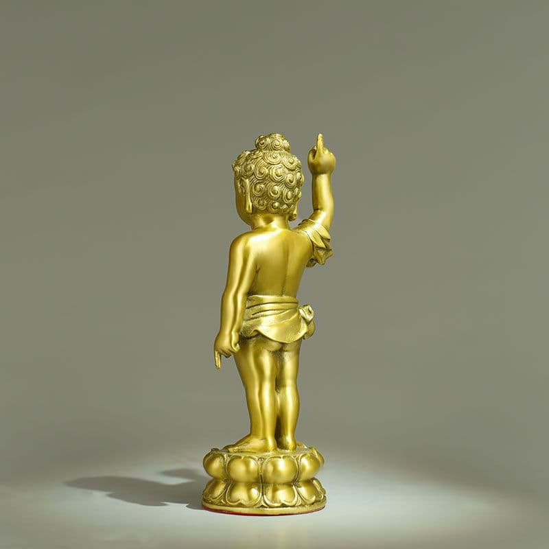 仏像 釈迦誕生仏 銅製 立像 お釈迦様 置物 仏具 お釈迦さま像