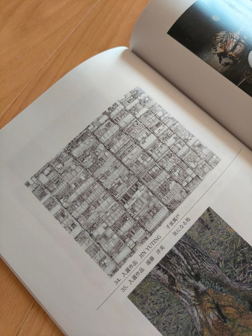 風景画 ペン絵 限定版美術品 展覧され