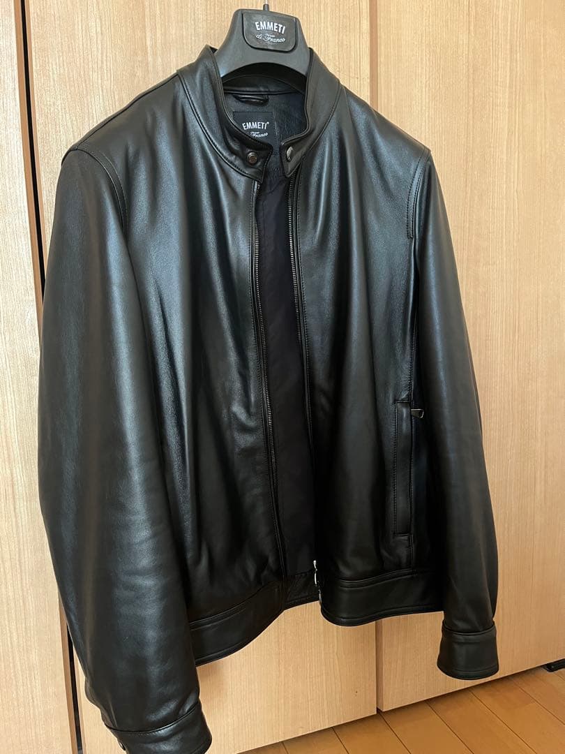 ビームス別注　EMMETI JURI BEAMS3 ユリ　ライダース48ブラック