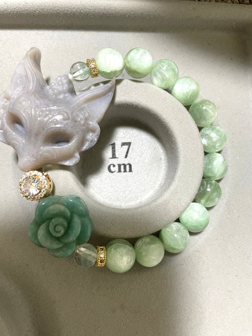 桜瑪瑙 金魚 アクアマリン ブレスレット