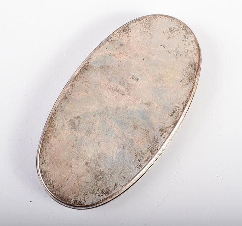 純銀　鎚目　楊枝入　小物入　約40g　C　R4124