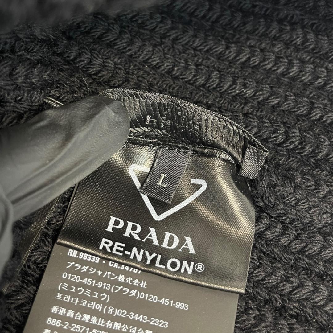 希少 PRADA 2654 ニット帽 RE-NYLON ブラック ナイロン切替