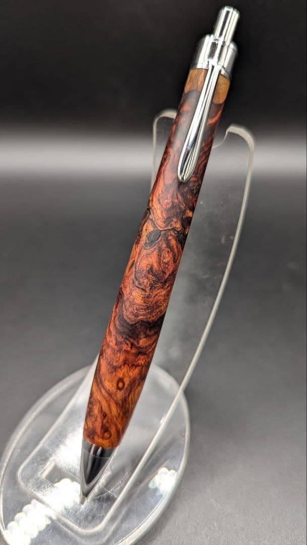 470特上　ホンジュラスローズウッド　瘤杢　木軸シャーペン