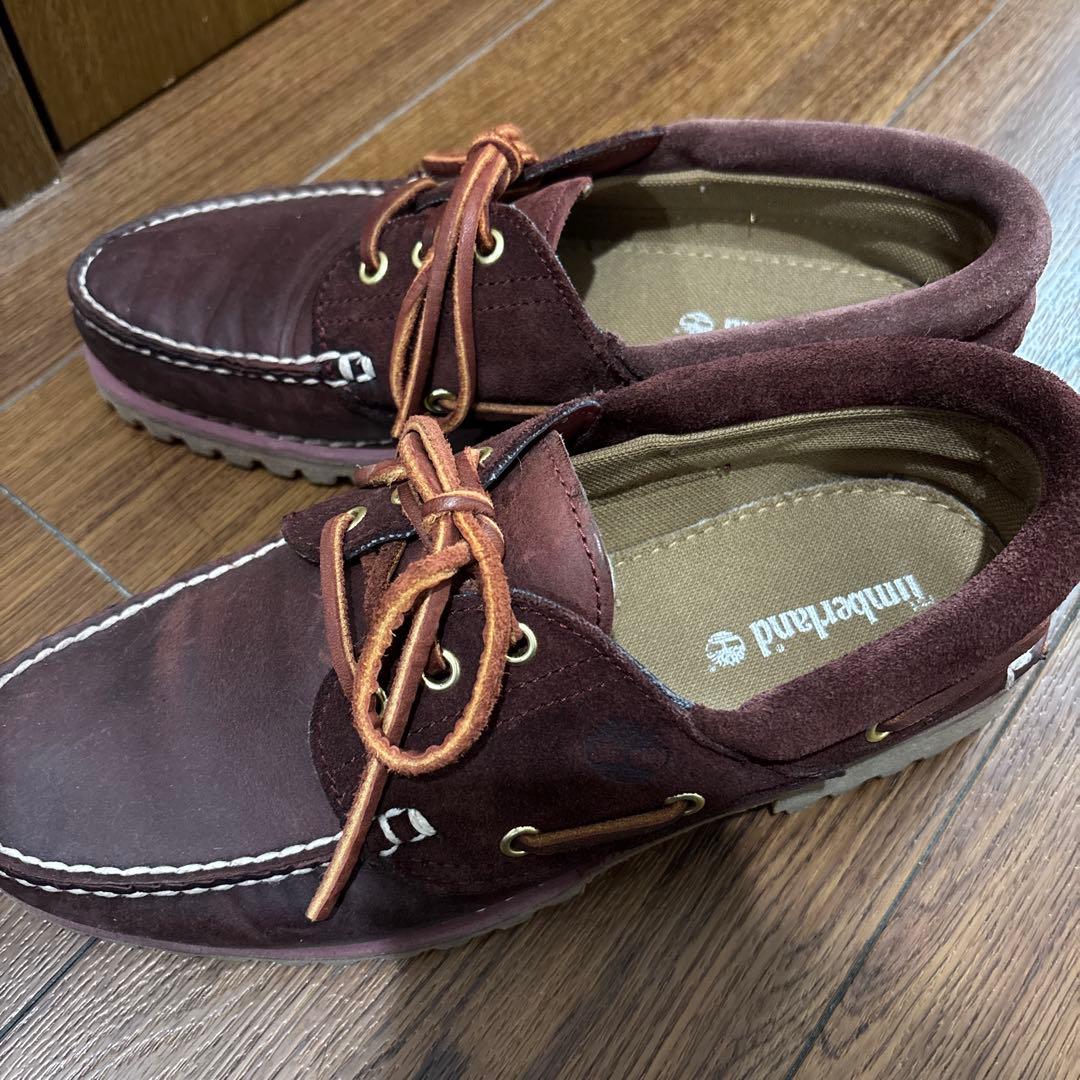 Timberland デッキシューズ ワイン レザー