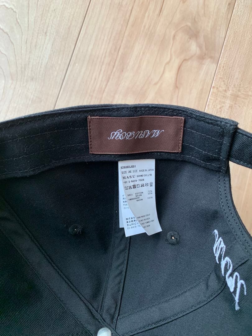 帽子 MASU MB EMBROIDERY CAP - BLACK