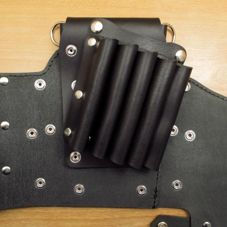 ☆特別価格☆　オールブラック　９丁差し　本革シザーケース　SCY-243/CKA