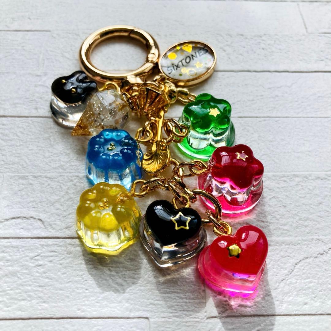 りんりんページ　名入れチャーム　レジンキーホルダー