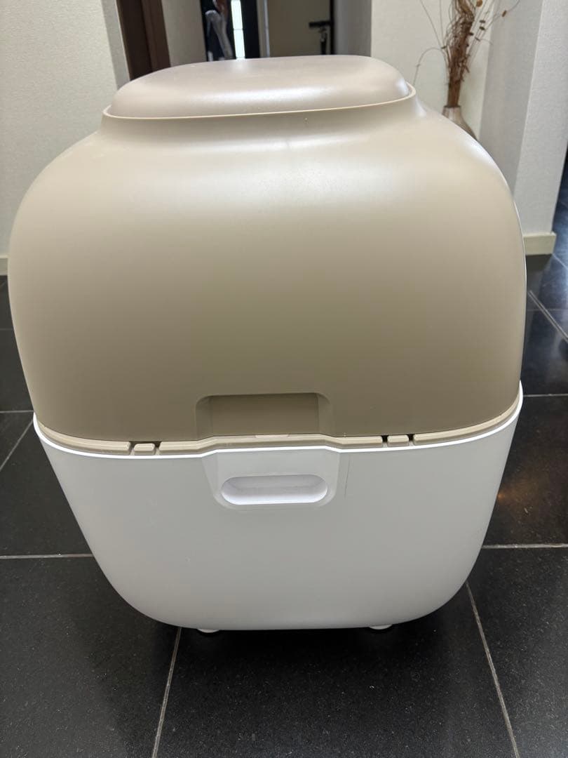 Pety自動猫用トイレ 四角形ベージュ