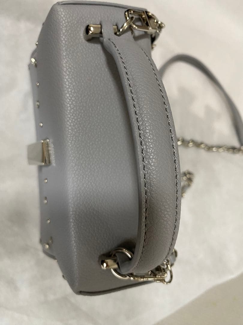 N【リュタン】ビジュースタッズポシェット　セルフォード　DGRY