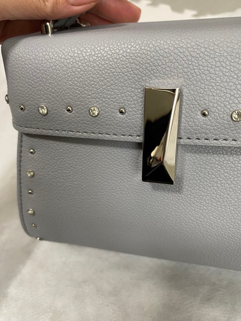 N【リュタン】ビジュースタッズポシェット　セルフォード　DGRY