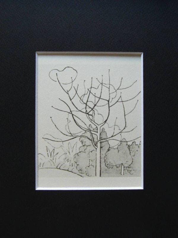 小野竹喬 【春の芽】　 高級画集画、状態良好、新品高級額装付