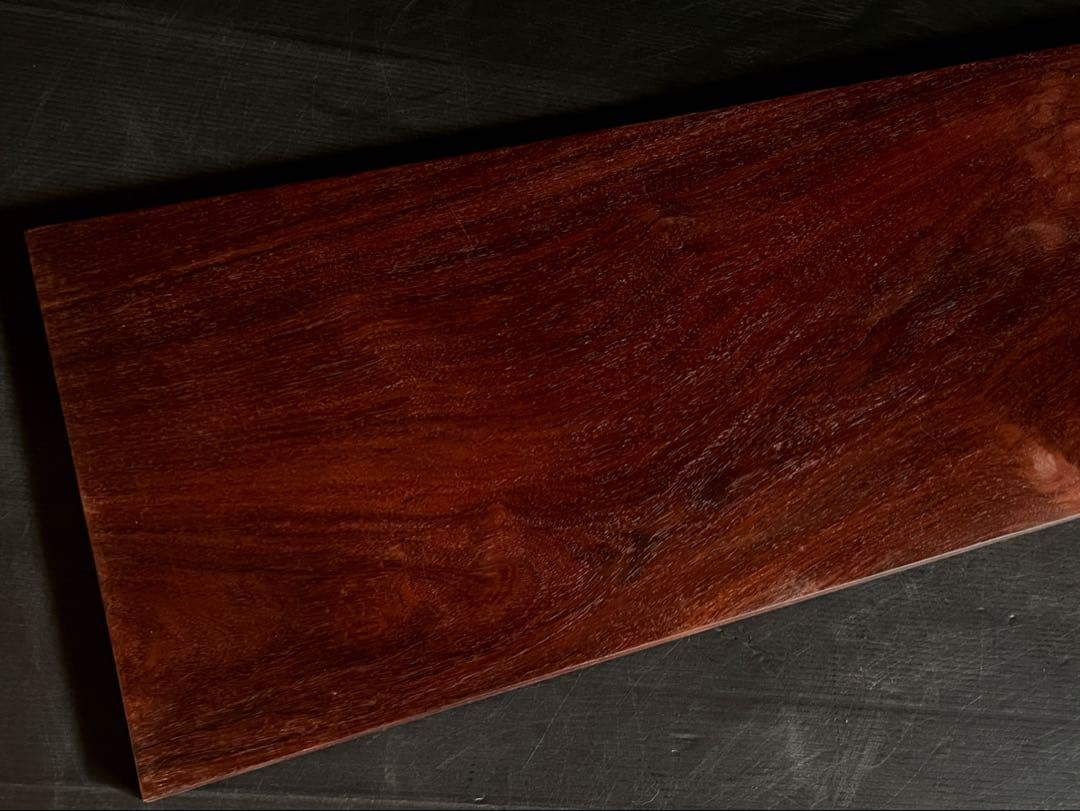 「母」 唐木 紅木 花梨 敷板 長板 煎茶道具 飾り板 （115③）