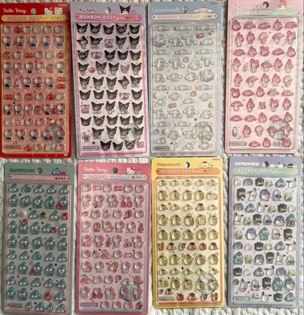 サンリオボンボンドロップシールミニ　8枚　コンプリート　正規品