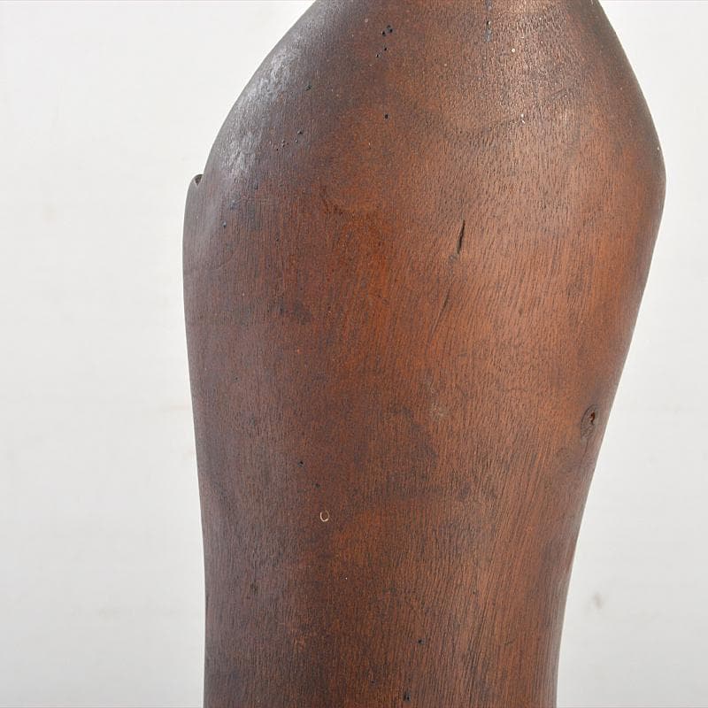 仏教美術　木彫　観音菩薩立像　仏像　在銘　高さ約31cm　時代箱付　MR7171