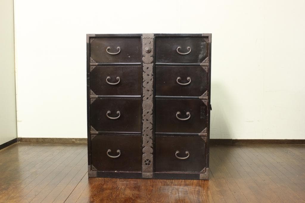 総桐！前棒付きの時代箪笥！古布/サイドボード/古民藝/和家具/古道具