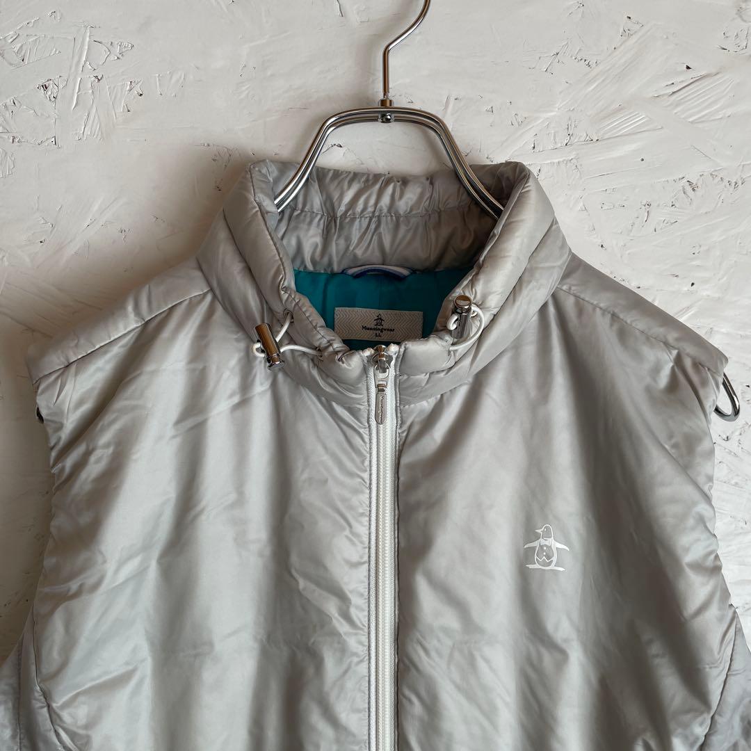 大きいサイズ【Munsingwear】ノースリーブダウンワンピース　ベスト　LL