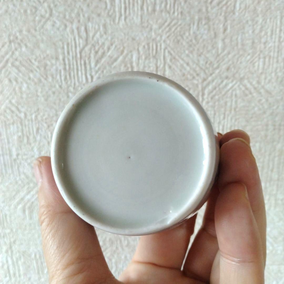 古伊万里染付苺と亀甲文蕎麦猪口