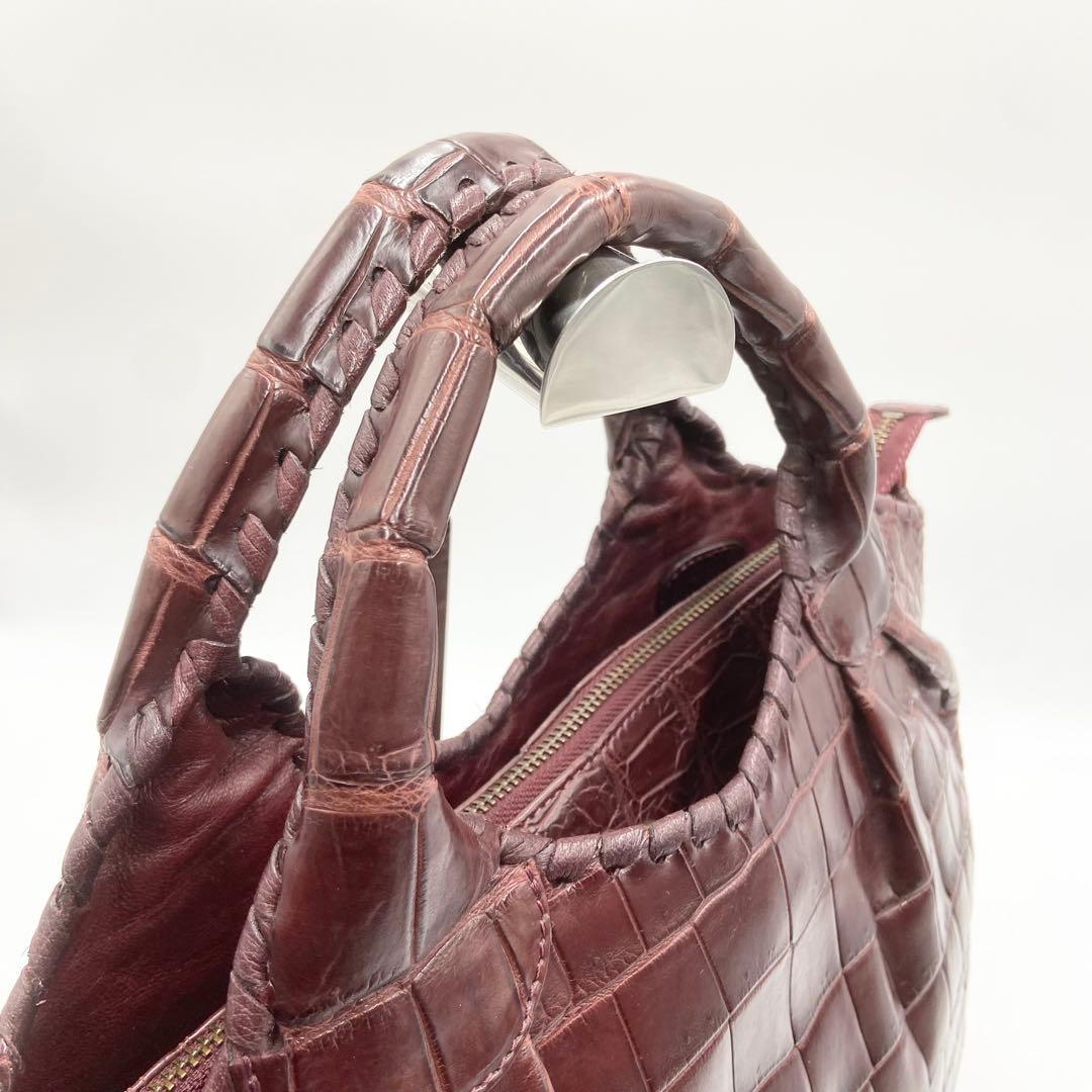 極美品　IBIZA イビサ　2way クロコダイル　マット　レザー　ブラウン