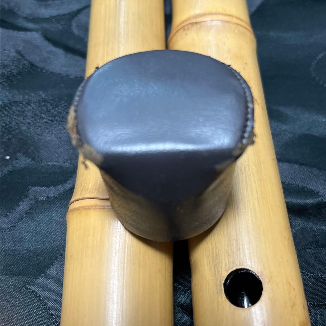 尺八 琴古流 在銘 2印 1尺8寸管 中継ぎ籐巻き 金三線 【音出し確認済み】