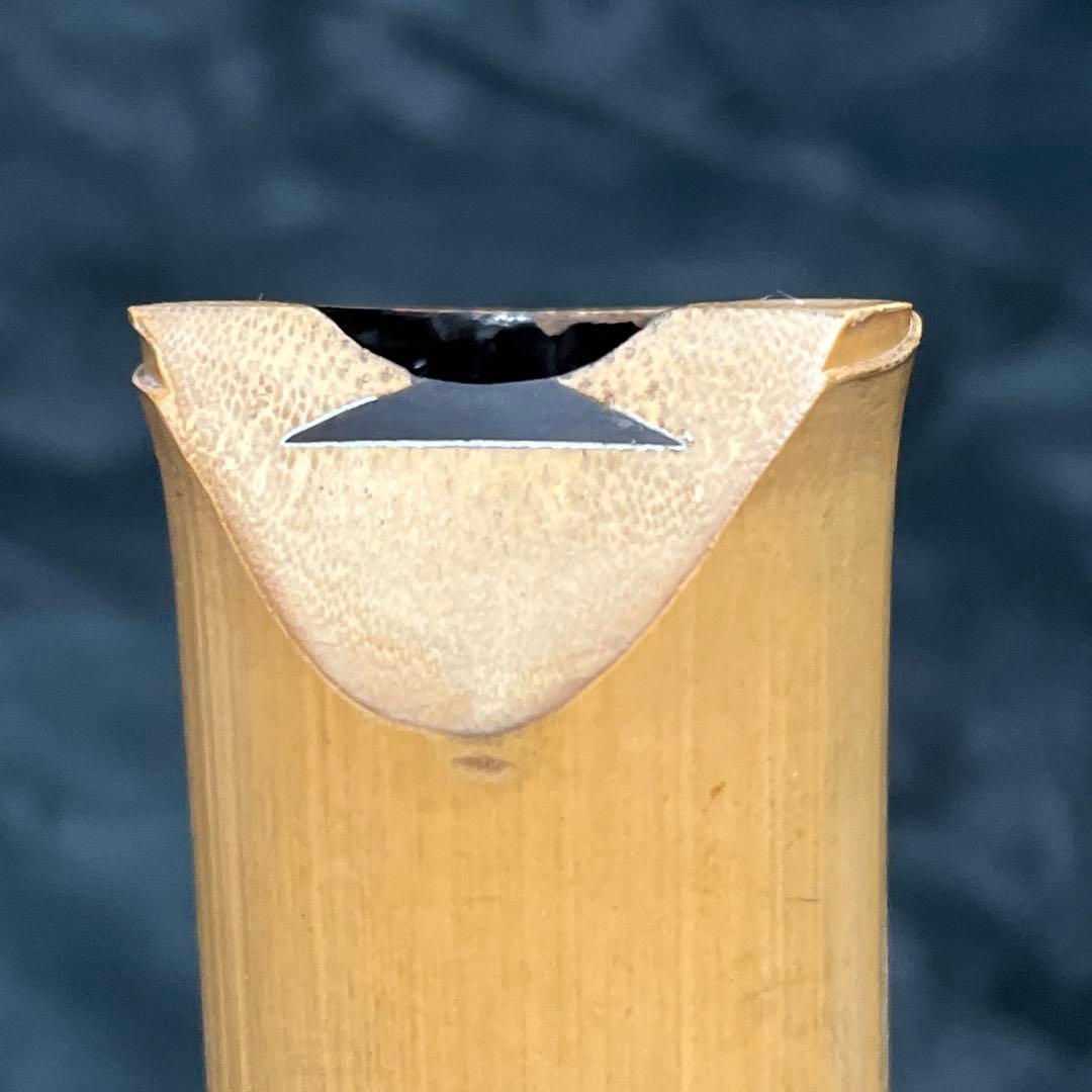 尺八 琴古流 在銘 2印 1尺8寸管 中継ぎ籐巻き 金三線 【音出し確認済み】