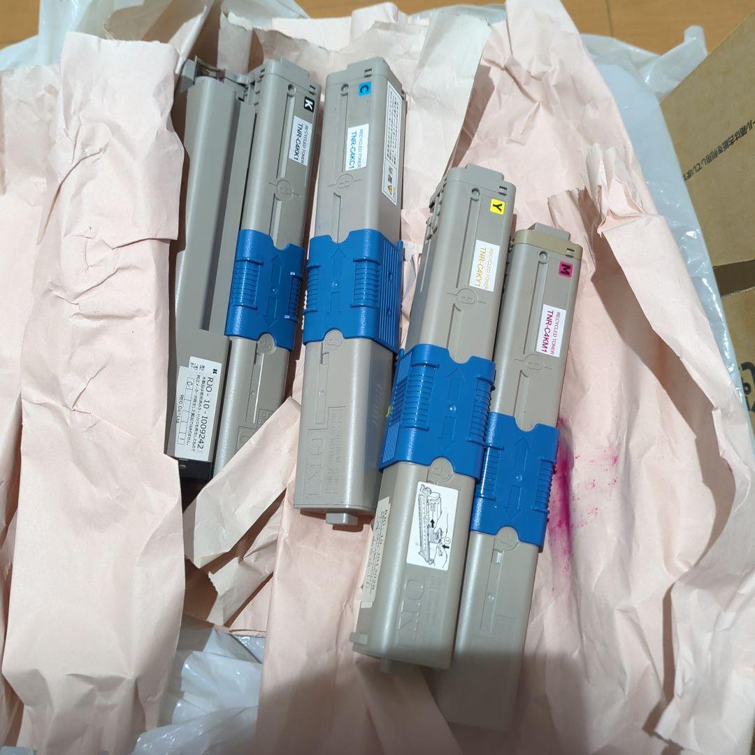 通電OK OKIレーザープリンタ C312dn 電源コードと予備トナー有