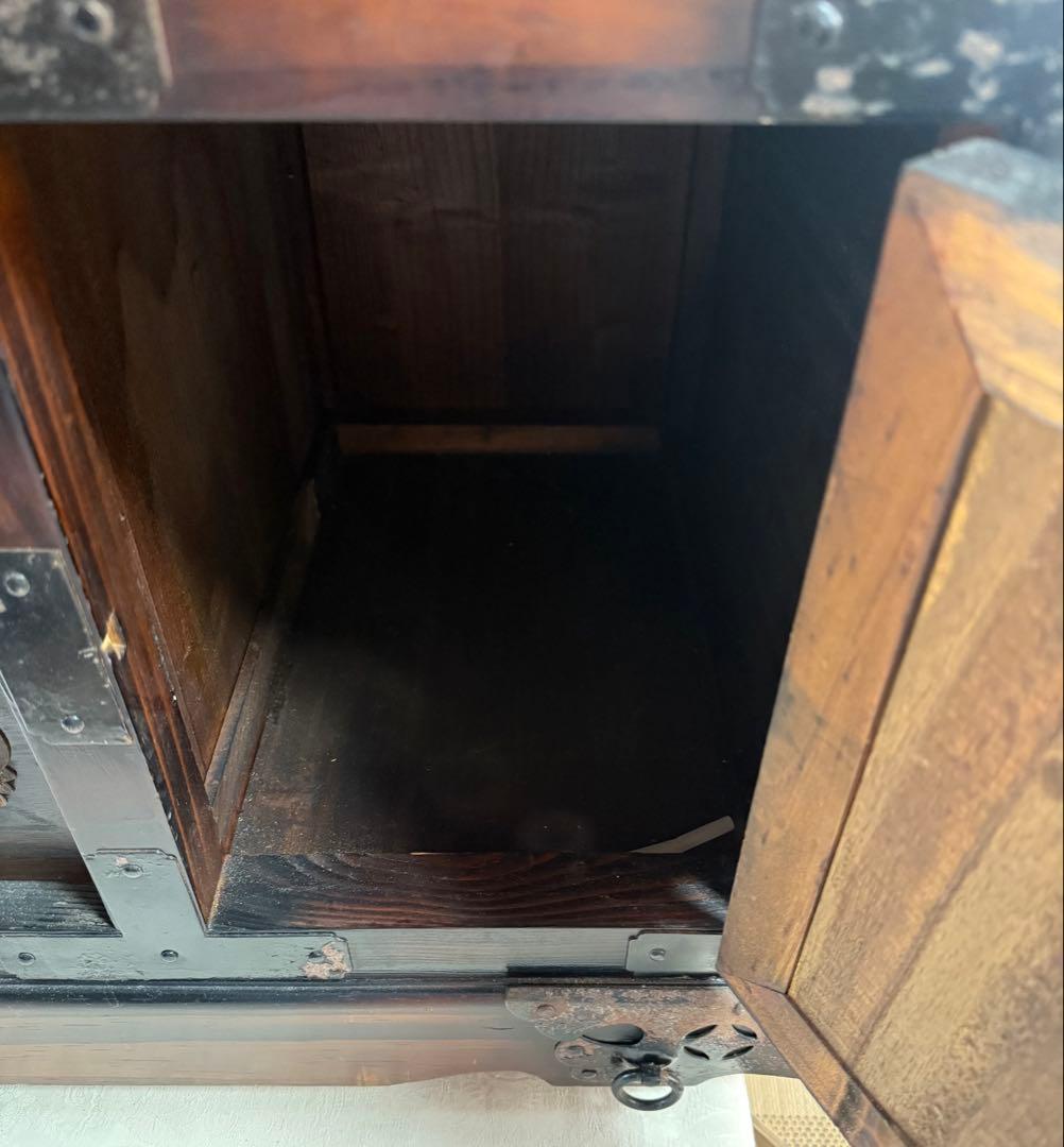 李朝　キャスター付箪笥　古民具　送料込み250505