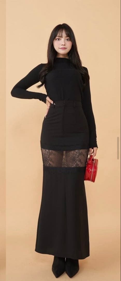 Darich レーススイッチングロングスカート