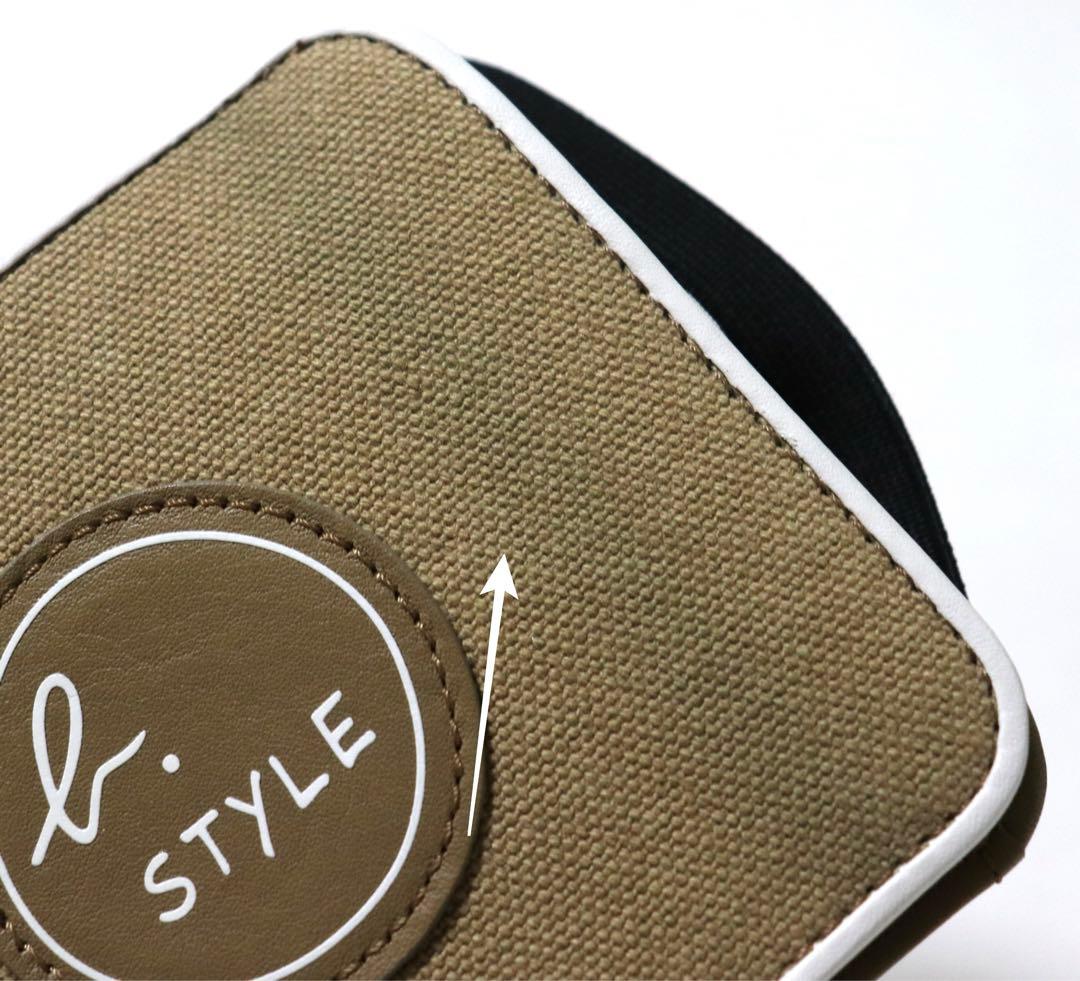 《アニエスベー》箱付新品 軽量 コットンレザーコンビ 2つ折り財布 ウォレット