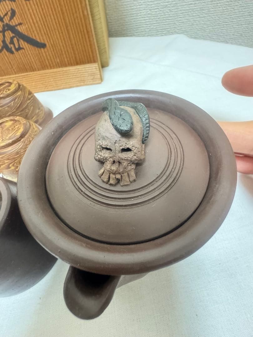 珍品　名工　稀代の陶芸家東城山 一角作　練込 茶器揃え　煎茶道具　茶道具