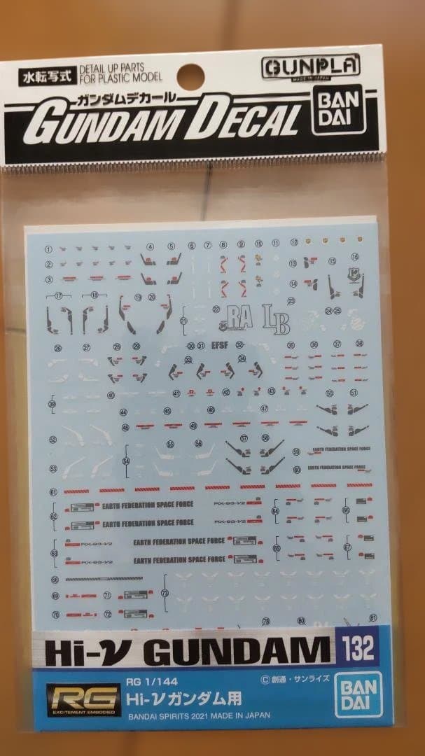 RG Hi-v GUNDAM + RG SAZABI + デカールセット