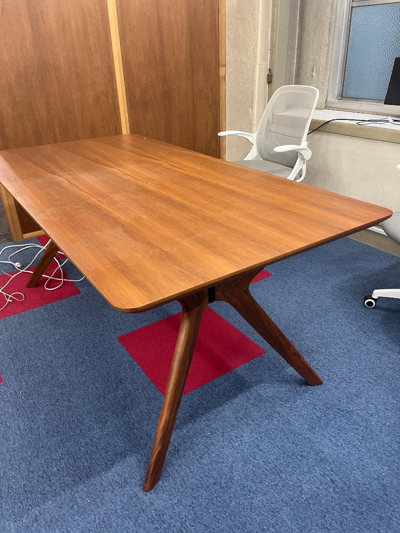 【オフィスで使用】ARIA KYOTO　ZIGGYテーブル 天板ウォルナット